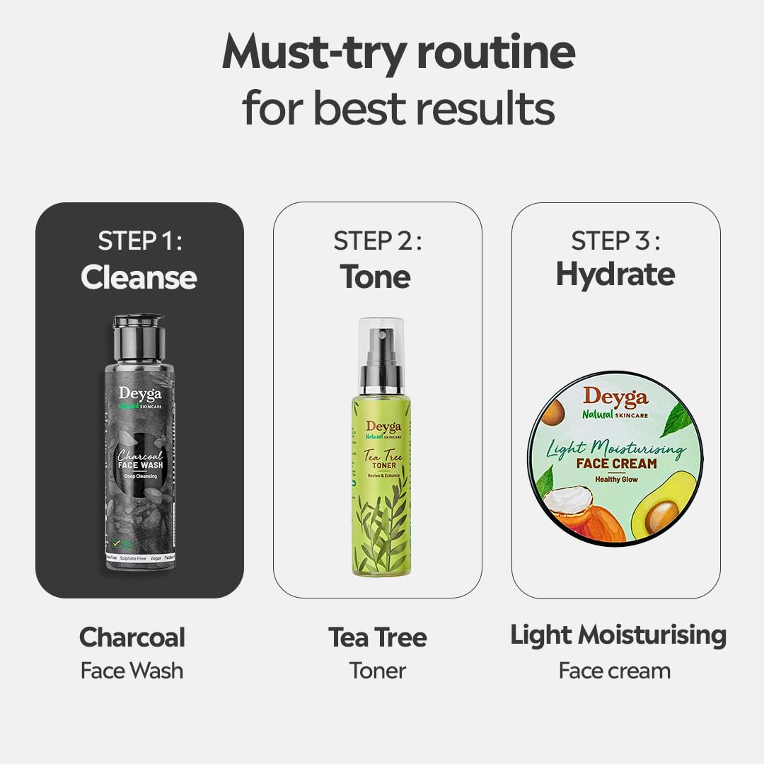 Deyga Charcoal Face Wash – Deep Cleansing Oil Control Face Cleanser