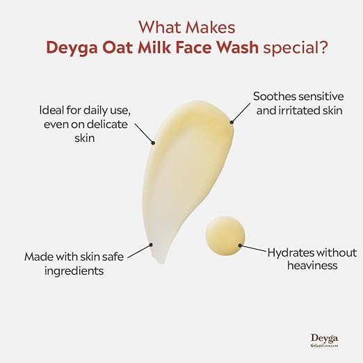 Deyga Oat Milk Face Wash – Gentle Hydrating Cleanser