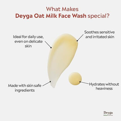 Deyga Oat Milk Face Wash – Gentle Hydrating Cleanser