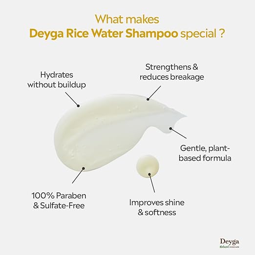 Deyga Rice Water Shampoo | Strengthening & Nourishing Hair Cleanser
