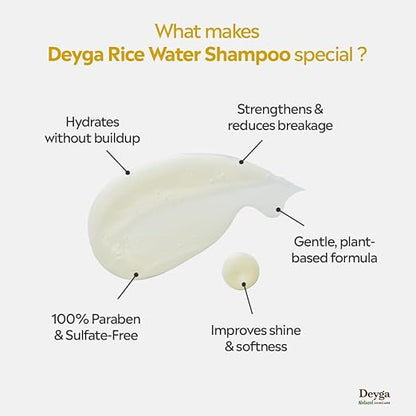 Deyga Rice Water Shampoo | Strengthening & Nourishing Hair Cleanser