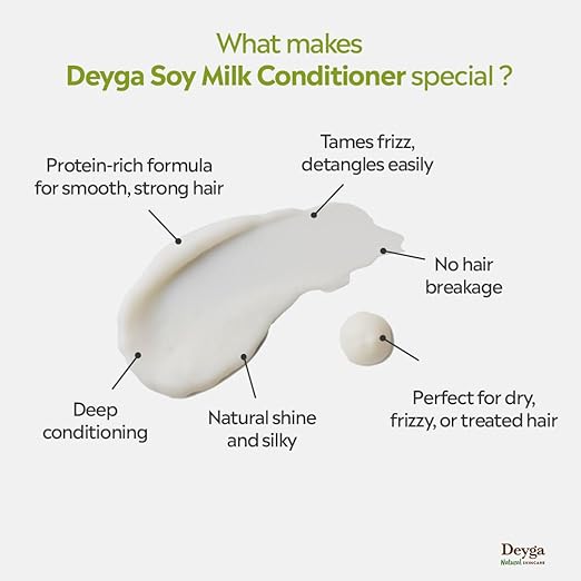 Deyga Soy Milk Conditioner – Deep Nourishment, Frizz Control & Silky Smooth Hair