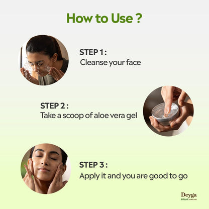 Aloe Vera Gel – 100% Organic Multi-Purpose Hydrating Gel for Face, Body & Hair Care