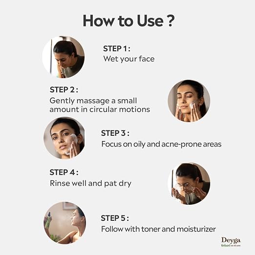 Deyga Charcoal Face Wash – Deep Cleansing Oil Control Face Cleanser