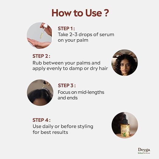 Deyga Liquid Gold Hair Serum – Frizz Control & Shine Repair Lightweight Hair Serum (30ml)
