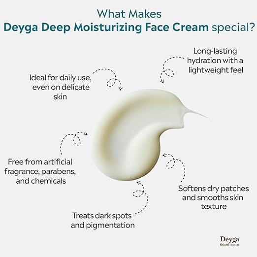 Deyga Deep Moisturising Face Cream – Intense Hydration for Dry & Sensitive Skin