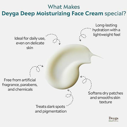 Deyga Deep Moisturising Face Cream – Intense Hydration for Dry & Sensitive Skin