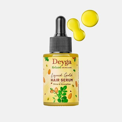 Deyga Liquid Gold Hair Serum – Frizz Control & Shine Repair Lightweight Hair Serum (30ml)