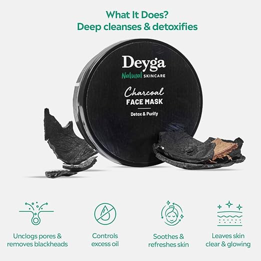 Charcoal Detox Face Mask – Deep Cleansing Clay Mask for Oil Control & Clear Skin