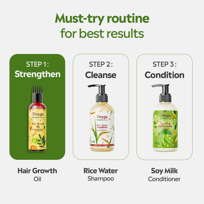 Hair Growth Oil – Natural Ayurvedic Hair Oil for Hair Fall Control, Thicker & Stronger Hair Growth | Herbal Scalp Nourishing Oil