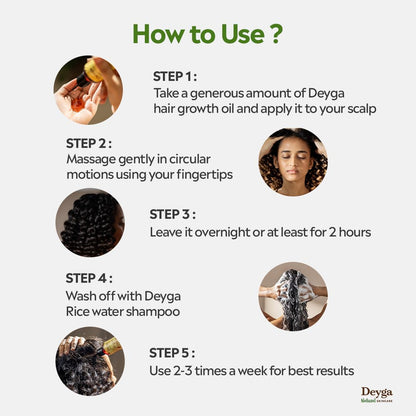 Hair Growth Oil – Natural Ayurvedic Hair Oil for Hair Fall Control, Thicker & Stronger Hair Growth | Herbal Scalp Nourishing Oil
