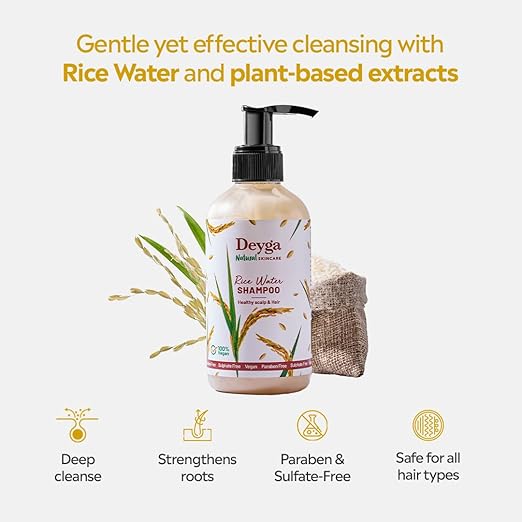 Deyga Rice Water Shampoo | Strengthening & Nourishing Hair Cleanser