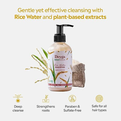 Deyga Rice Water Shampoo | Strengthening & Nourishing Hair Cleanser