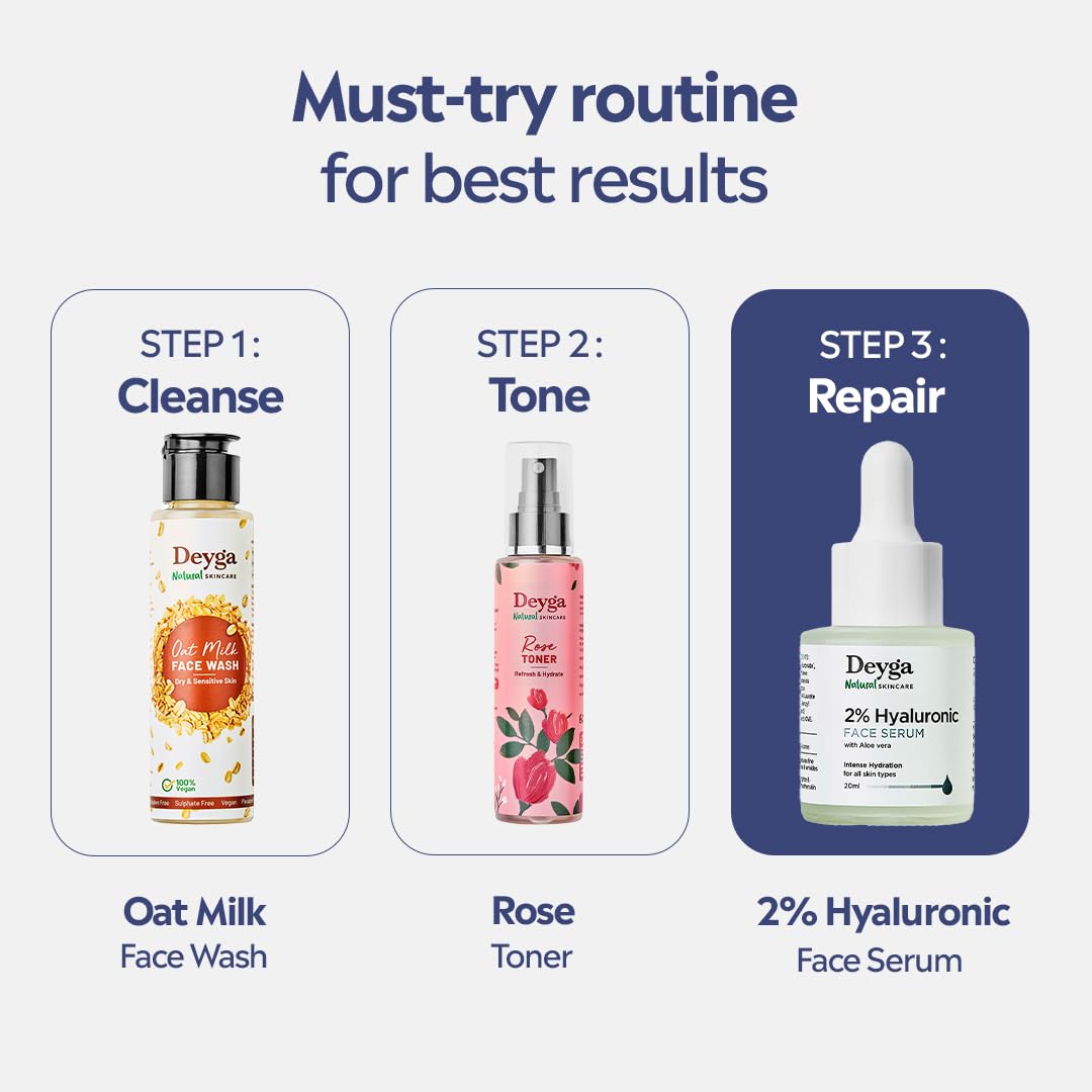 Deyga 2% Hyaluronic Acid Serum 20 ml – Intense Hydration & Skin Plumping Face Serum