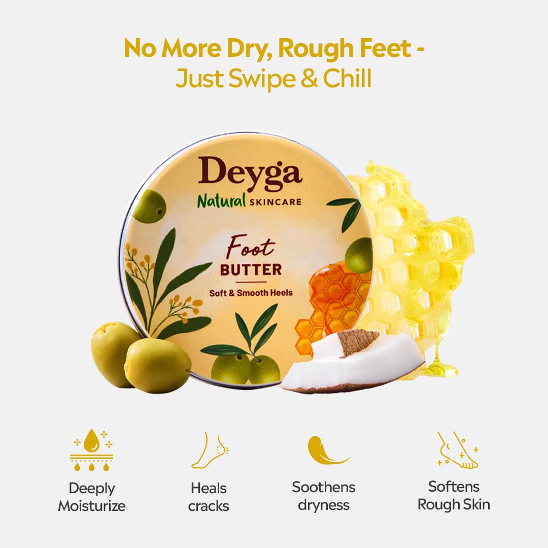Deyga Foot Butter 40g| Deep Moisturizing Cream for Cracked Heels & Dry Feet