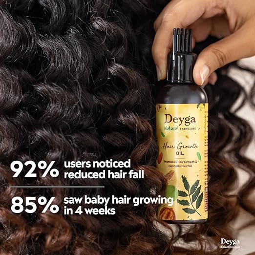 Hair Growth Oil – Natural Ayurvedic Hair Oil for Hair Fall Control, Thicker & Stronger Hair Growth | Herbal Scalp Nourishing Oil
