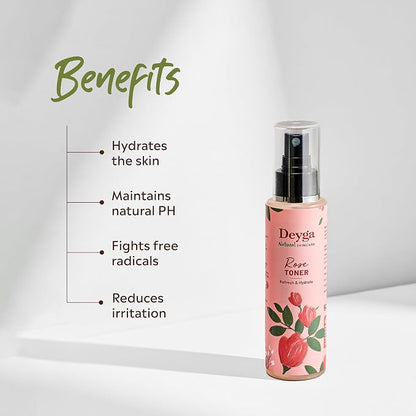 Deyga Rose Water Toner – Hydrating Facial Mist & Natural Skin Toner (100ml)