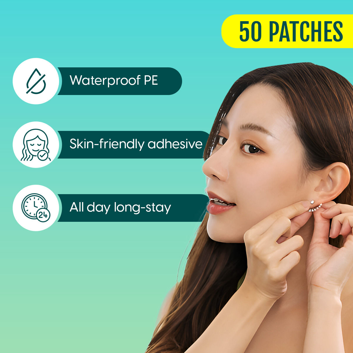 Invisible Ear Lobe Support Patches – Comfortable Ear Lift Tape for Earrings
