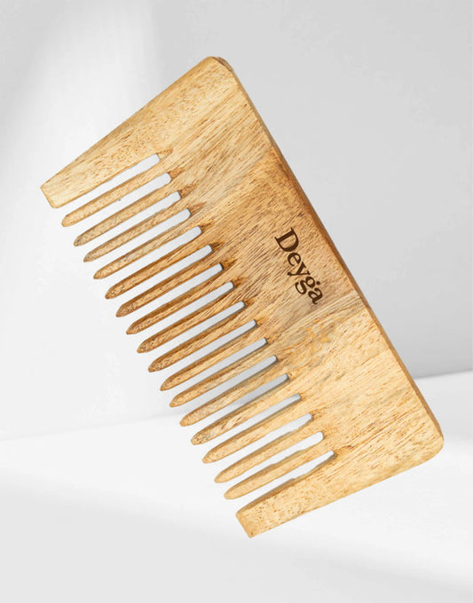 Wooden Neem Wood Comb – Natural Anti-Frizz Detangling Comb (Small, Medium, Large & Combo Pack)