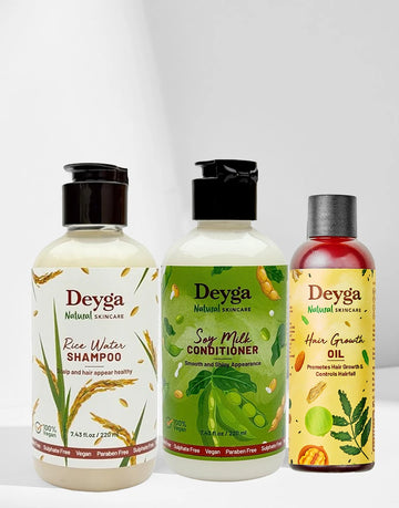 Deyga Hair Growth Routine Bundle – Shampoo, Conditioner & Hair Oil Set