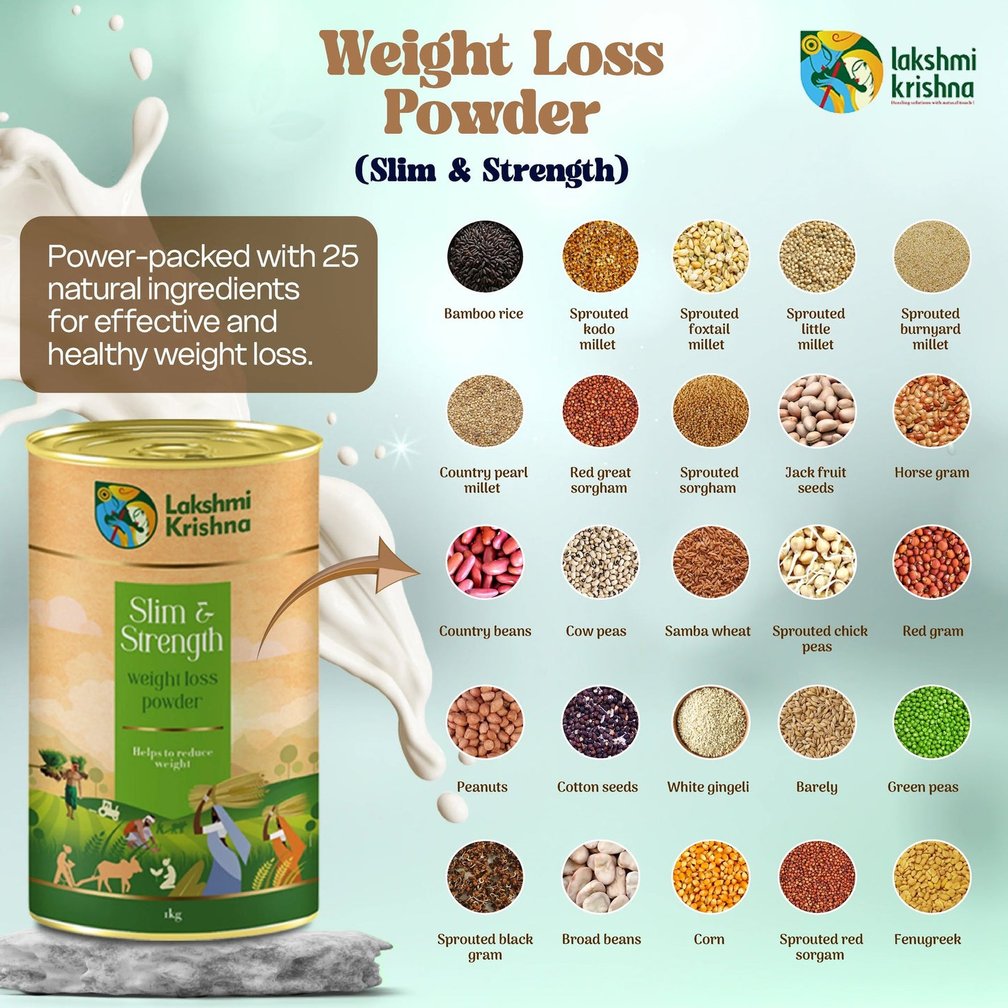 Slim & Strength Herbal Weight Loss Powder 500g – Natural Metabolism & Appetite Support